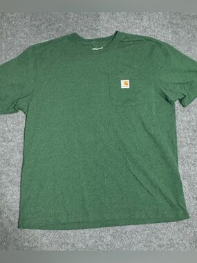 Carhartt Loose Fit Pocket T-Shirt Heather Basil Green Like New Gorpcore Large L